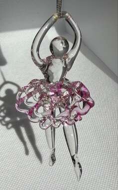 Ballerina ornament figurine dancer gift pink